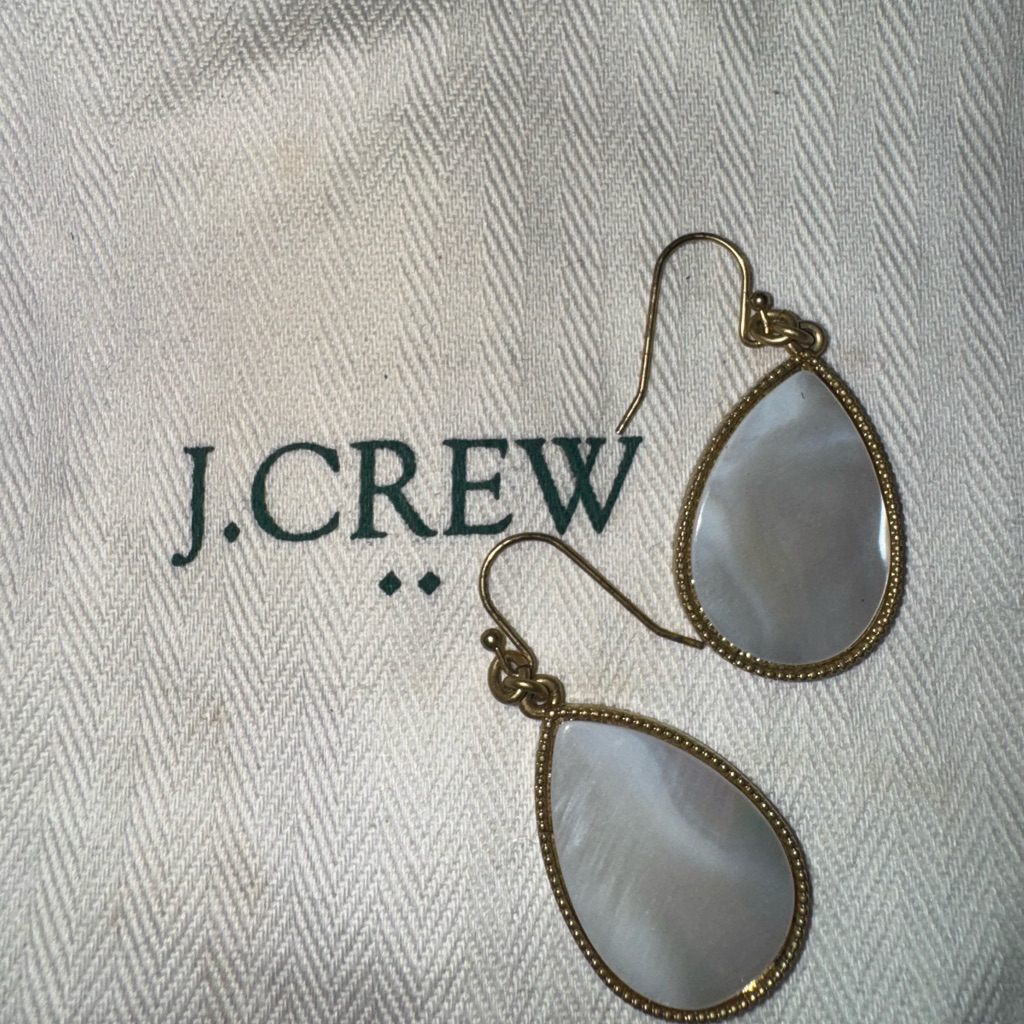 Vintage J Crew Drop Earrings With Opal Style Stones 15$